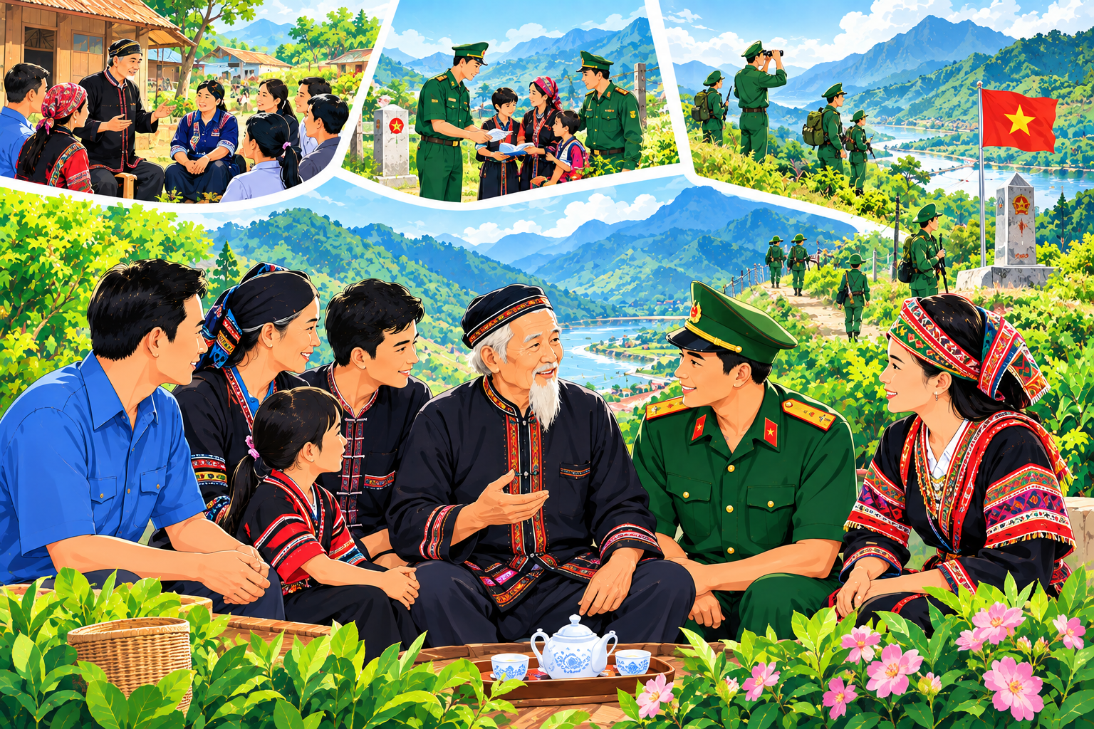 Phát huy vai trò của người có uy tín trong củng cố khối đại đoàn kết toàn dân tộc và bảo đảm an ninh, trật tự khu vực biên giới ở Việt Nam